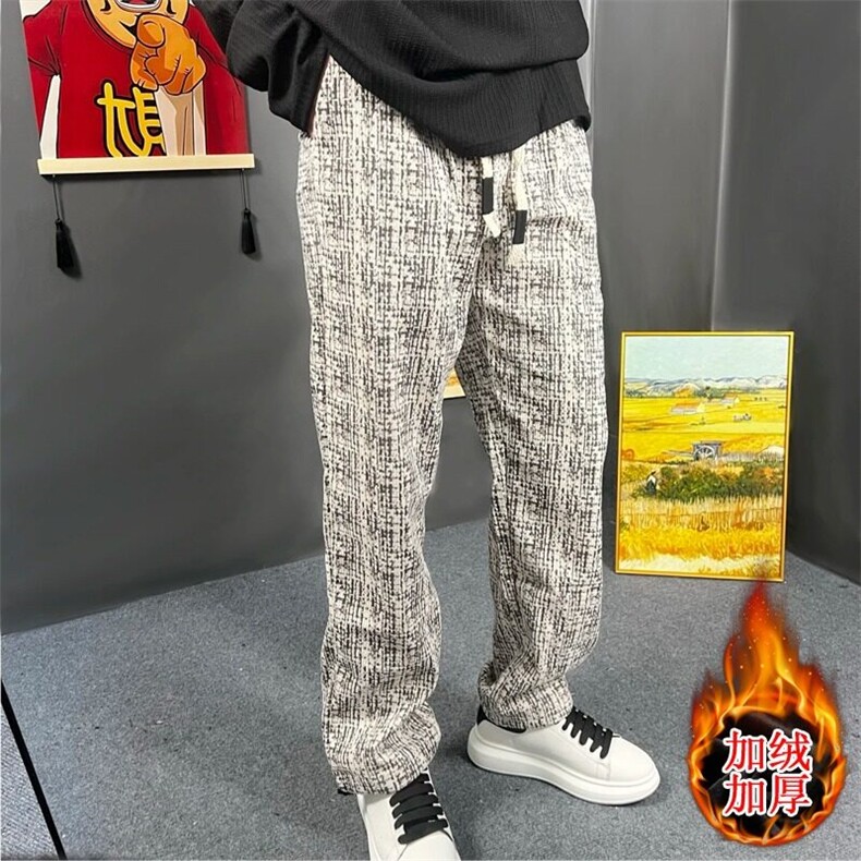 扎染裤子欧美春秋冬青少年阔腿休闲裤宽松慵懒风直筒裤K608,男装休闲裤,星座1116A（原606A-3）