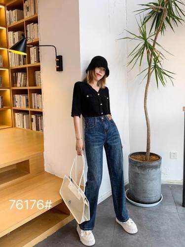 阔腿牛仔裤，女装牛仔裤，千百莲