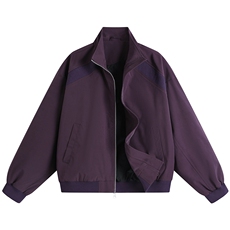 JK008平铺白底春装拼接工装立领夹克聚酯纤维(M-5XL)TP35，男装夹克，电商A088