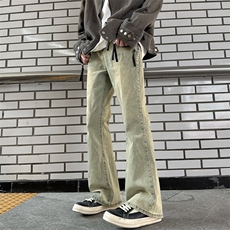 2026春季新款外景大码美式微喇牛仔裤M-5XGK24097-特P35，男装牛仔裤，电商A022