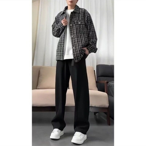 弯刀裤休闲裤春秋季运动时尚美式潮牌卫裤男重磅裤宽松直筒运动裤图片