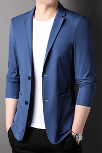 新款休闲西服春季纯色时尚男中青年潮流帅气薄款西服HP83051-P128图片
