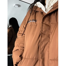 1506/MY106/P78宽松面包服加厚连帽假两件棉衣外套情侣棉服男4，男装棉衣，星座1506