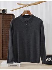 2025年POLO领长袖套头长袖长袖青春流行，男装羊毛衫，冀清阳荣