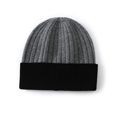 秋冬季保暖贴合无束缚时尚百搭宽条纹拼色羊毛帽，帽子，品卓羊绒