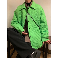 MY8158/P85秋冬新款菱形格轻薄棉衣宽松外套男女棉衬衣薄棉外套，男装棉衣，电商A141