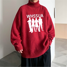 冬季高领毛衣男士加绒加厚翻领男毛线衣MG3358-P55限78加绒+10，男装针织衫/毛衣，电商B370