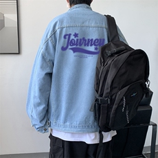 牛仔夹克男大码牛仔外套男茄克NJ77372-P60，男装夹克，电商A040