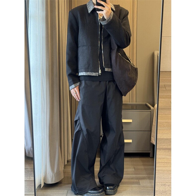 【有货】CLY6628CC-特P85小香风拼接翻领夹克外套男高级感,男装夹克,星座1007（原301D）