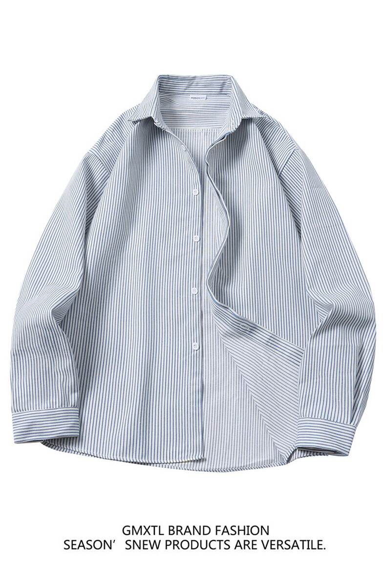 条纹长袖衬衫男xh102-特p：40,男装衬衫,电商B367