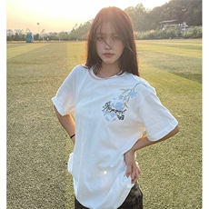 万针全刺绣解构设计260克重磅双纱纯棉高品质美式高街短袖T恤特35，男装T恤，电商A486