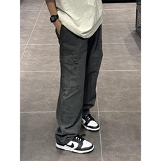 【网图】B221美式ins高品质多口袋休闲工装裤子LK24351-P65控88，男装工装外套，电商B221
