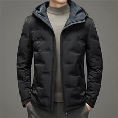 冬装新款短款商务休闲羽绒服中青年男士连帽外套SNNYR86067-P300，男装羽绒服，电商B212（原钱塘6029）