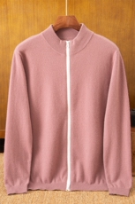 男士纯色半高领羊绒衫羊绒保暖舒适修身百搭，男装羊绒开衫，米亚康羊绒