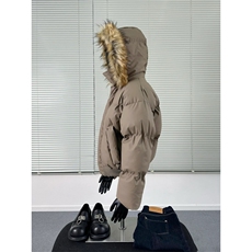 【有货】DMY63-P138可拆卸帽子毛领PU皮棉服男冬季短款连帽外套，男装棉衣，星座603-2