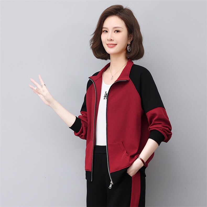 长期现货，卫衣女2024春秋新款宽松拼接薄款休闲开衫外套图片