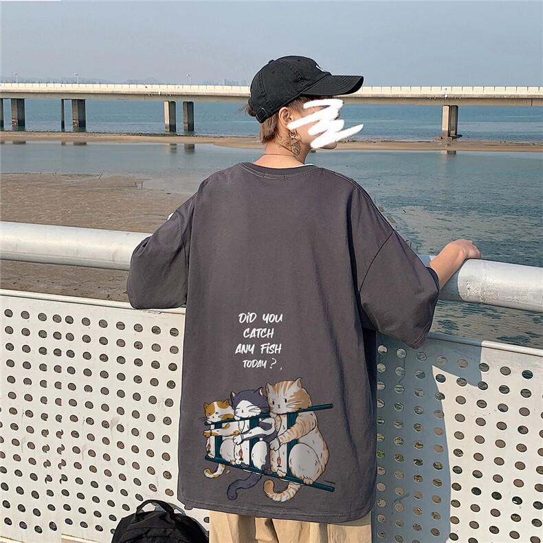 1港风印花情侣日系风潮大码M-5XL短袖T恤男DT7789P28控45，男装T恤，星座226-2