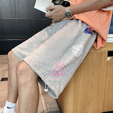2021美式涂鸦休闲短裤嘻哈hiphop五分裤痞帅炸街运动裤K640-P28，男装休闲裤，星座512-2