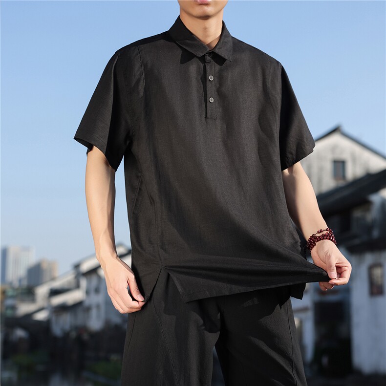 2026夏季新款风天丝莱赛尔纯色T恤宽松大码CS2602,男装T恤,电商A008