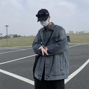 Wt029-P65美式复古潮流牛仔夹克外套图片