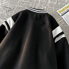 2025新款拼接撞色情侣装棒球服外套男潮牌615/P55，女装短外套，星座506B