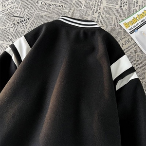 2025新款拼接撞色情侣装棒球服外套男潮牌615/P55图片