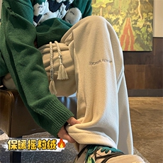 摇粒绒休闲裤D2211-TP45控价58可束脚加厚宽松保暖加绒长裤，男装休闲裤，电商A102-1