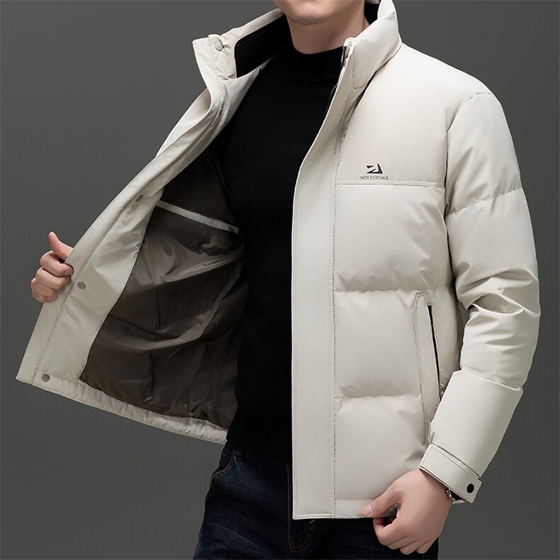 中年羽绒服男士2026年冬季加厚保暖白鸭绒上衣休闲面包服外套男款,男装羽绒服,电商B212（原钱塘6029）