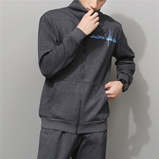 秋冬新款大码开衫男士宽松拉链立领卫衣休闲夹克运动外套卫衣P90，男装卫衣，星座802