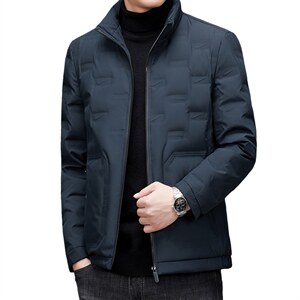冬季白鸭绒羽绒服立领男中长款新款中年保暖外套上衣ZL7117-P225,男装羽绒服,电商B212（原钱塘6029）