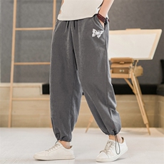 K293P35酒店风风2024春夏季新款时尚潮束脚裤休闲百搭哈伦裤，男装休闲裤，电商A026