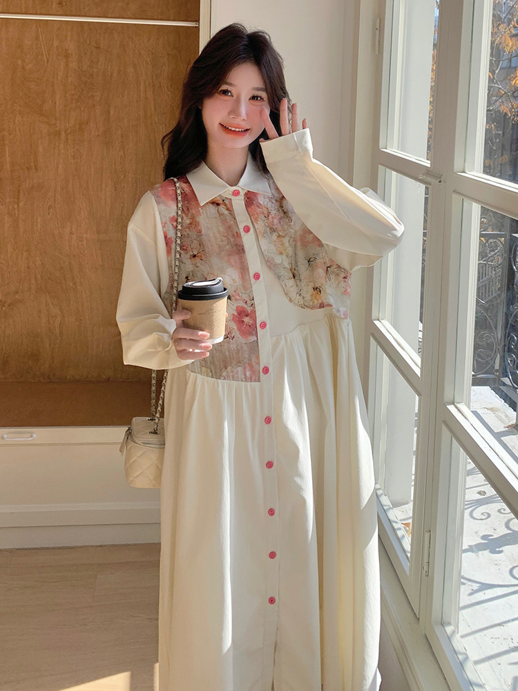 春现轻风印花瘦腰显瘦连衣裙B190-5011-P140-K198,女装连衣裙,2B190