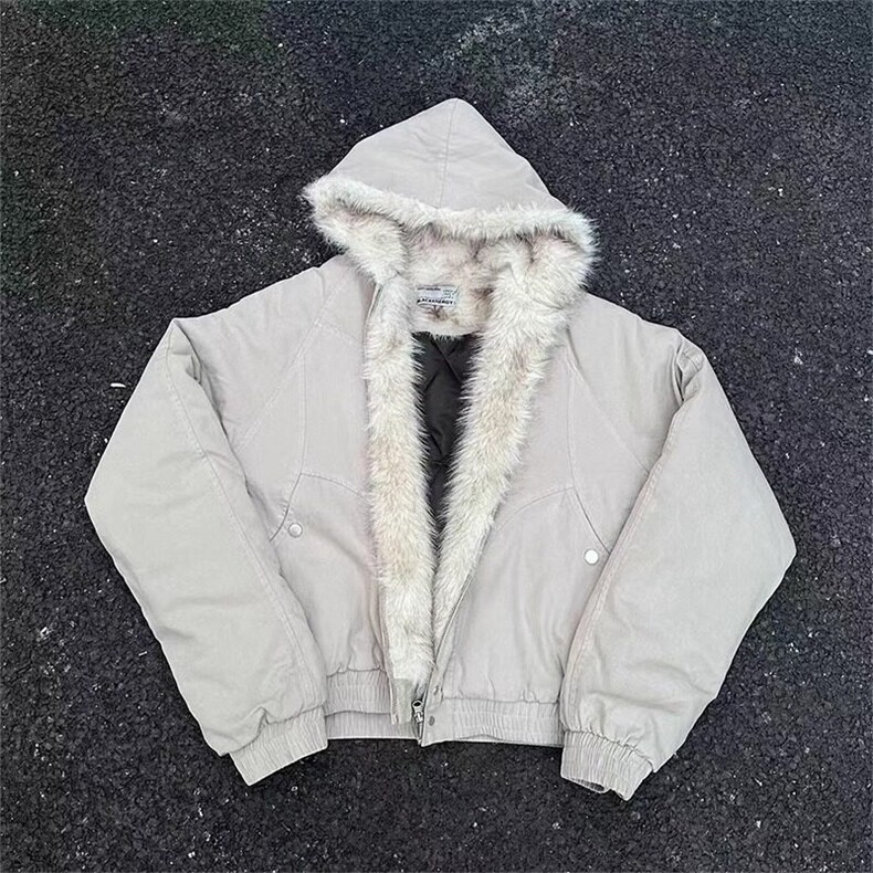 【有货】座山雕连帽毛领棉服棉衣外套 MY6104 特P128图片