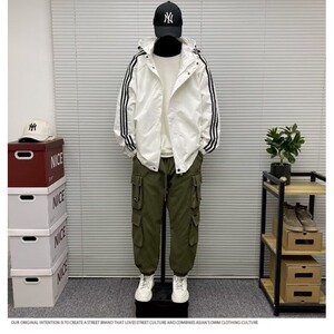 潮流简约时尚新款男女同款连帽薄夹克外套流行气质文艺HH1256 P38图片