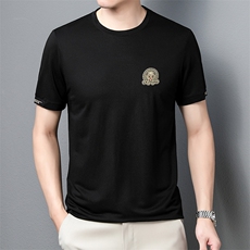 中青年男士短袖t恤时尚休闲夏季2023新款打底衫上衣服圆领体恤男，男装T恤，电商B212（原钱塘6029）