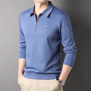 G99610男式秋季服装新款长袖T恤青年翻领卫衣四季打底体恤P65图片