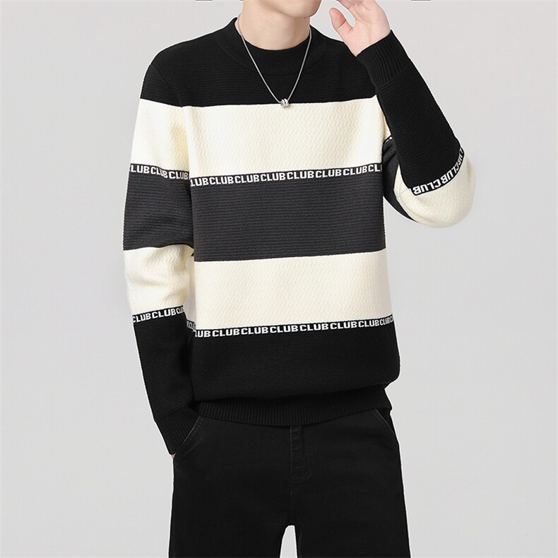 【抖音得物】2025秋季时尚毛衣针织衫翻领男士长袖，男装针织衫/毛衣，电商A113