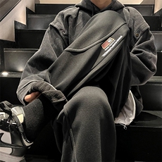 加绒加厚休闲运动卫裤男美式针织束脚裤715-6-BX13P55（控78），男装休闲裤，星座715-6