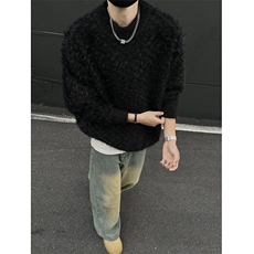 517A-8-M614-P75现货重磅高品质长毛毛衣韩版针织衫黑墙，男装针织衫/毛衣，星座517A-8（原B282）