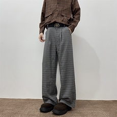 卡其格纹休闲裤男直筒复合西裤长裤，男装西裤，星座410-6（原星座1304-1）