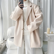 N9109/P90秋冬新款呢料毛呢西服男宽松外套上衣潮流宽松呢大衣，男装西服，电商A141