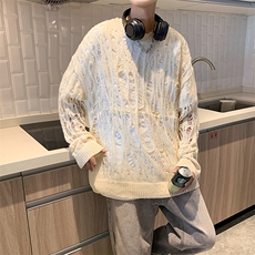 男美式复古重磅针织衫夏季新款ins潮牌，男装针织衫/毛衣，星座716-2