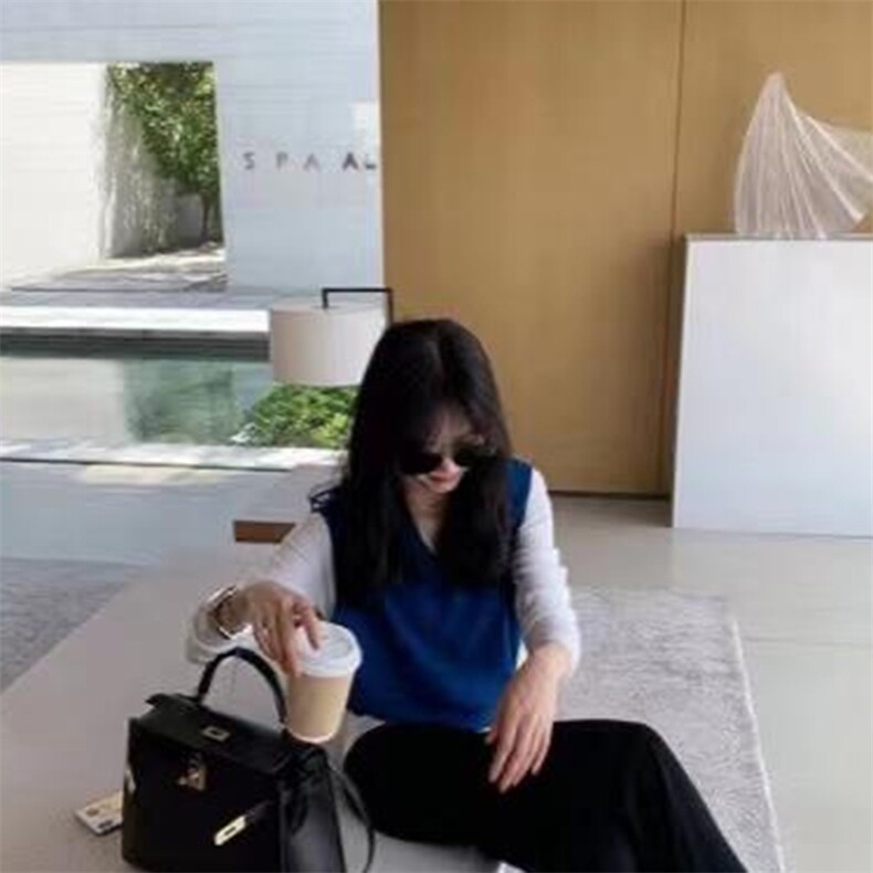 时尚百搭V领羊毛马甲女秋季新款显瘦气质外套,女装马甲,美雪羊绒