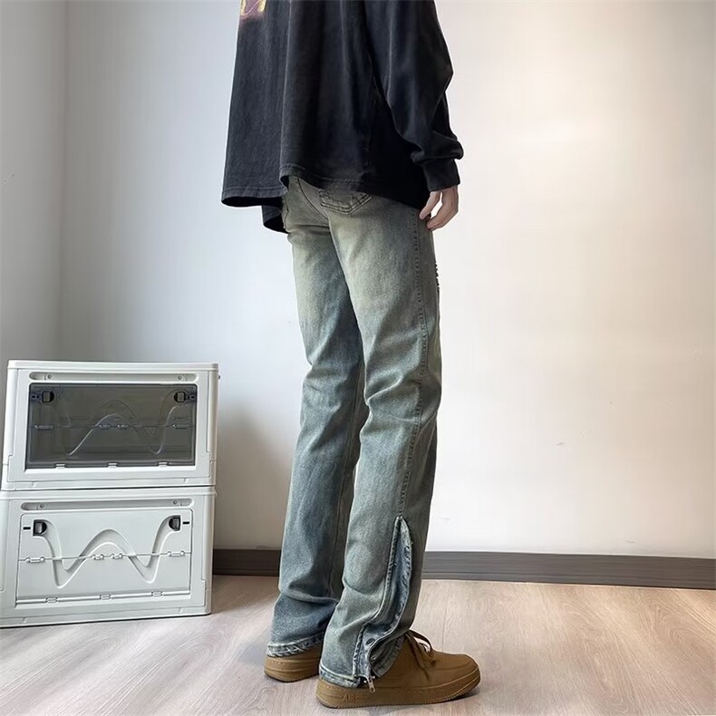 青春流行ins男直筒水洗牛仔裤BN8009P58,男装牛仔裤,星座1116-2