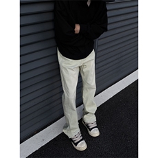 2024/水洗开叉微喇叭直筒窄版拖地牛仔裤1005-3-SGK6094-P55控78，男装牛仔裤，星座1005-3