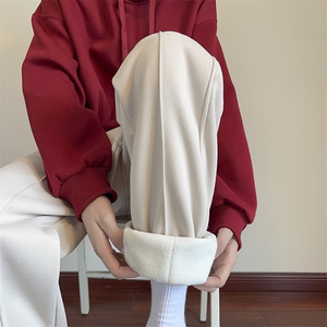 运动裤加绒男女加厚裤子束脚宽松休闲卫裤美式24XK66881J特批45图片