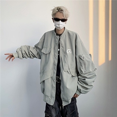 2023早春设计美式高街小众外套宽松折叠夹克上衣潮JK8529，男装夹克，星座1116A-1（原606A）