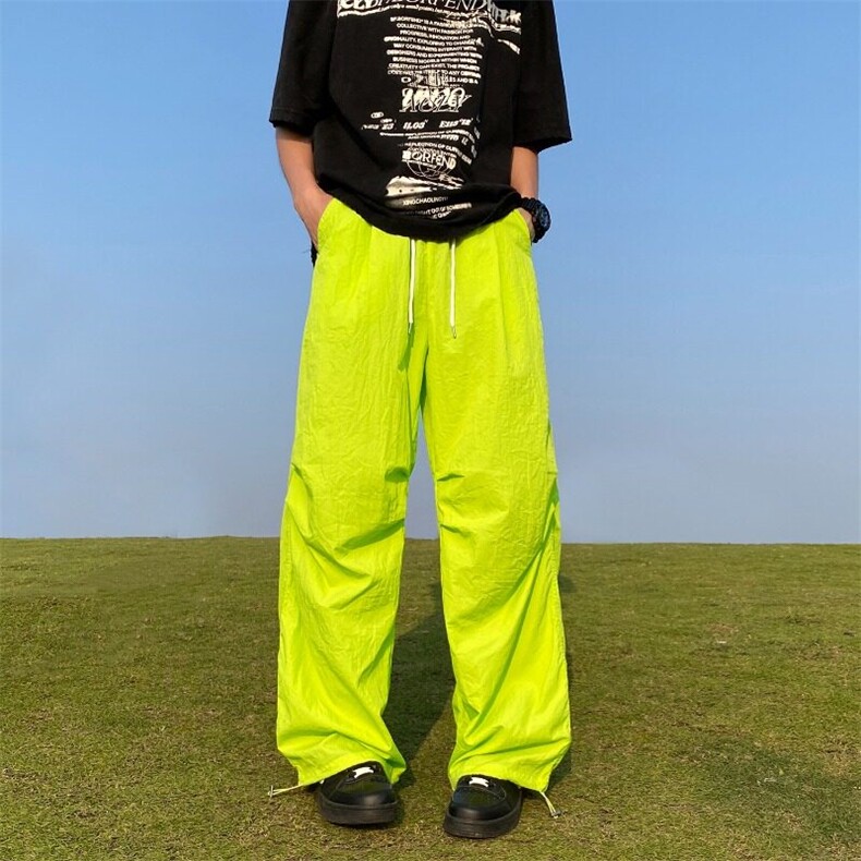 美式复古纯色伞兵工装裤宽松速干阔腿裤休闲冲锋裤男女同款KZ288，男装休闲裤，星座1116A-1（原606A）