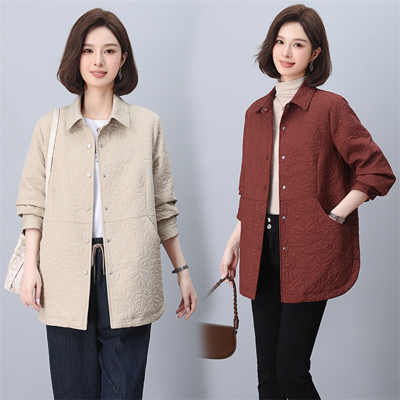 2024年秋冬新款女宽松休闲纯色棉衣，女装棉衣/棉服，悦见她