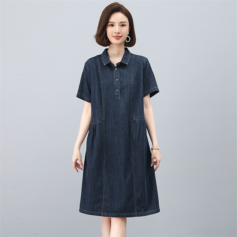 现货牛仔连衣裙，女装连衣裙，韩派